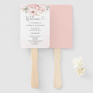 Éventail Ventilateur du programme de mariage en fleur