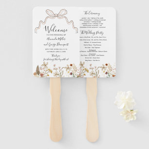 Éventail Ventilateur du programme de mariage Fleur sauvage 