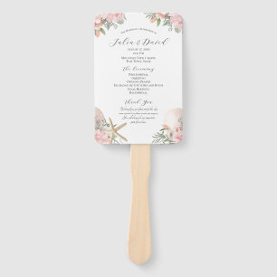 Éventail Ventilateur du programme de mariage Floral Beach