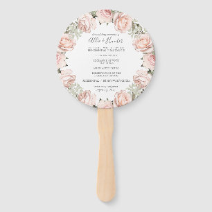 Éventail Ventilateur du programme de mariage floral du prin