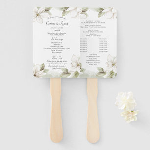 Éventail Ventilateur du programme de mariage floral en mont
