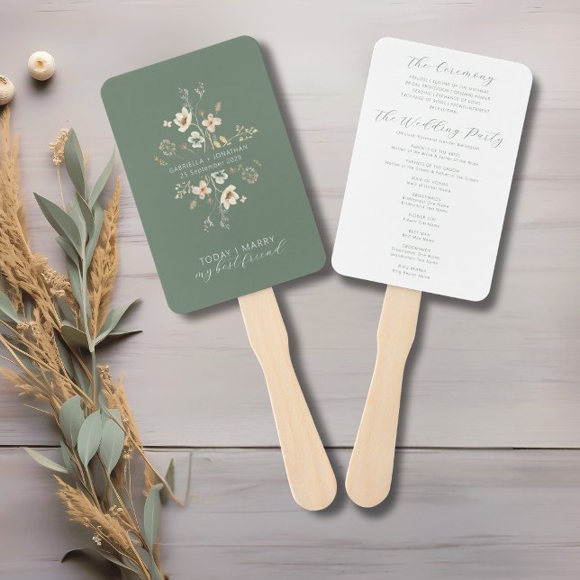 Éventail Ventilateur du programme de mariage floral Fleur s (Créateur téléchargé)