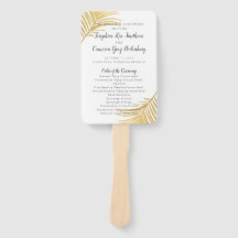 Ventilateur du programme de mariage Gold Palm Tree