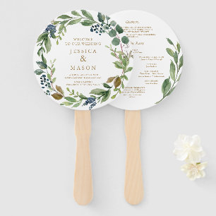 Éventail Ventilateur du programme de mariage Gold Round de 