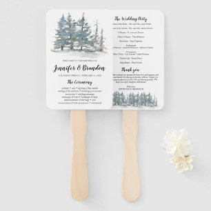 Éventail Ventilateur du programme de mariage pour la forêt 