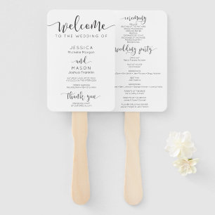 Éventail Ventilateur du programme de mariage rustique de sc
