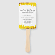 Ventilateur du programme de mariage Sunflowers. Me