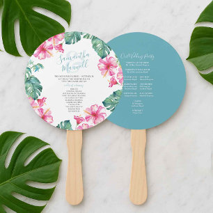 Éventail Ventilateur du programme de Mariage tropical