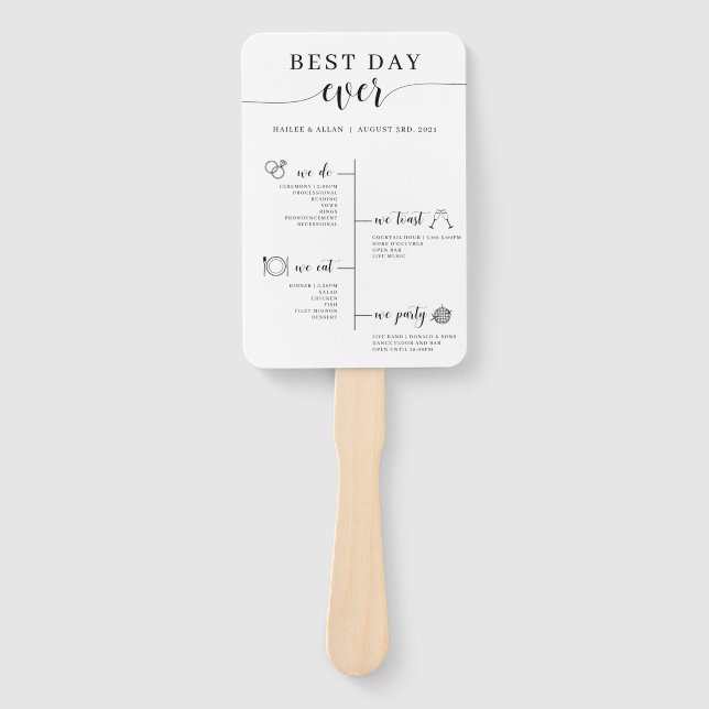 Éventail Ventilateur du programme Timeline Meilleur Jour Po (Devant)