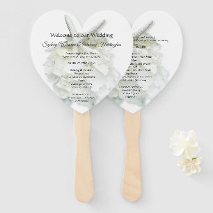 Éventail Ventilateur Mariage d'étoile blanche Hydrangea Fle