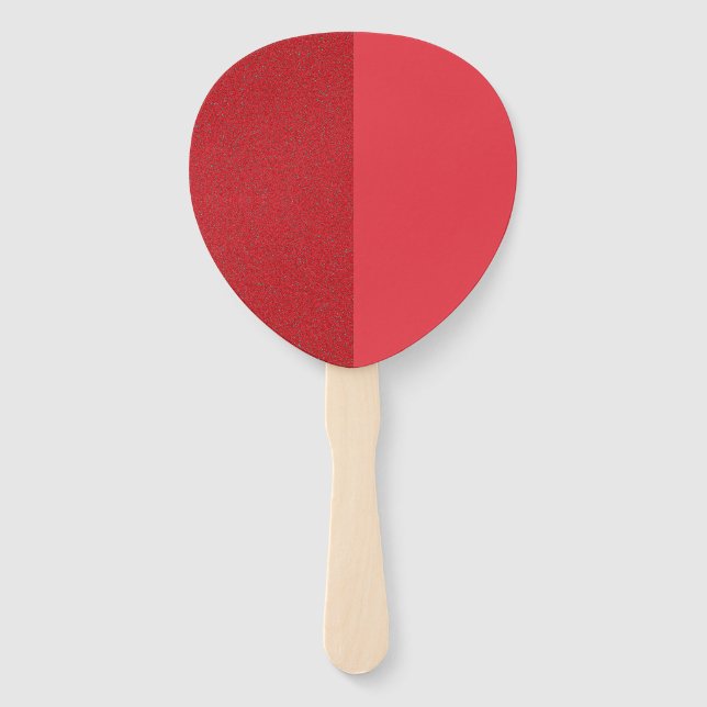 Éventail Ventilateur pétale à texture fractionnée - Rouge t (Devant)