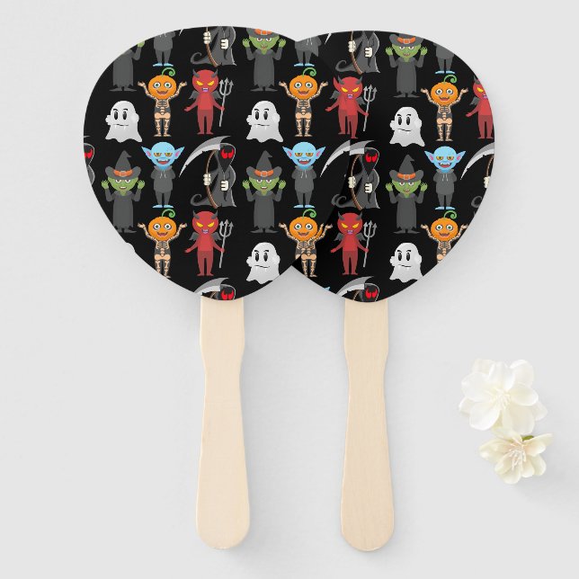 Éventail Ventilateurs de la fête d'Halloween (Devant et derrière)
