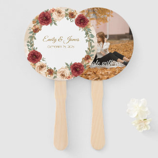 Éventail Ventilateurs de Mariage de automne Rustique person