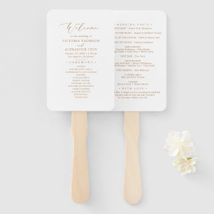 Éventail Ventilateurs du programme de mariage Gold Calligra