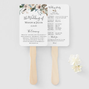 Éventail Ventilateurs du programme de mariage Neutral Flora