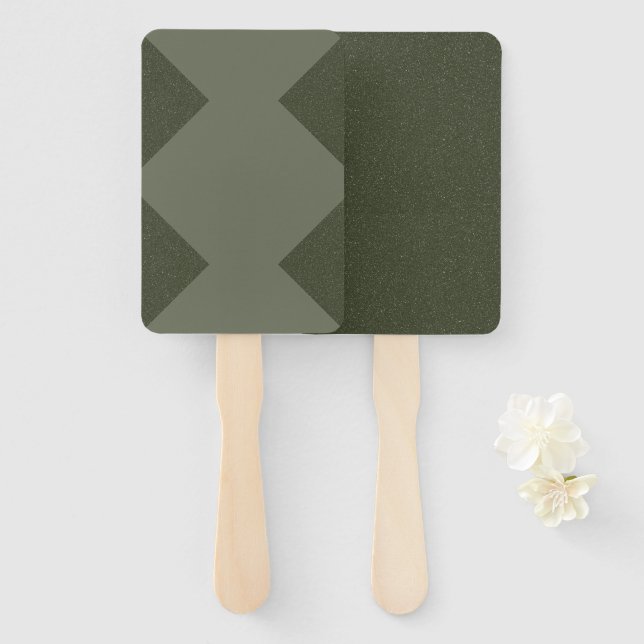 Éventail Ventilateurs Moss Green Custom Paddle (Devant et derrière)
