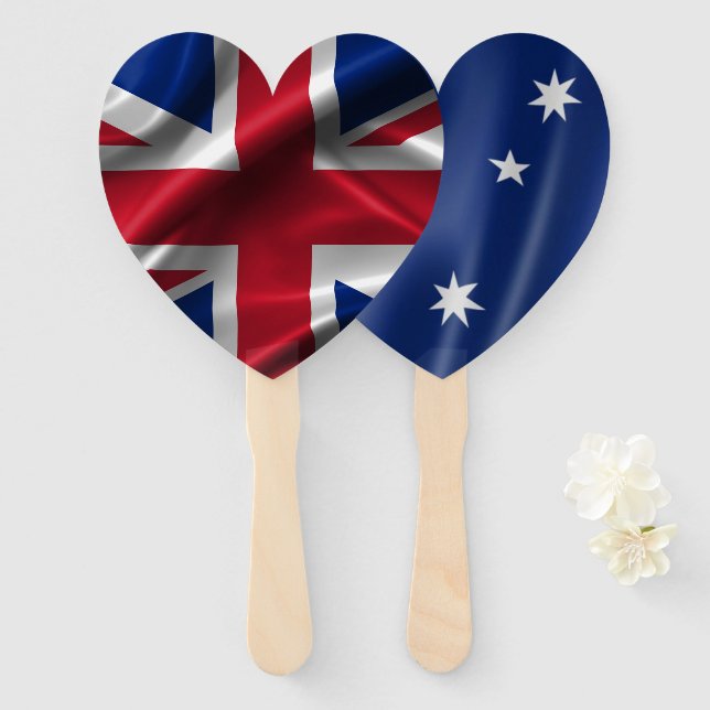 Éventail Ventilateurs portables - Drapeau Australien  (Devant et derrière)