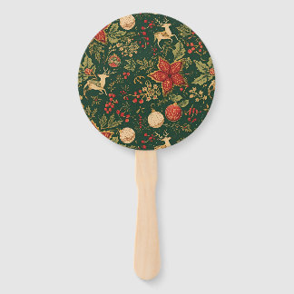 Éventail Vintage Christmas Pattern - Set of Fans