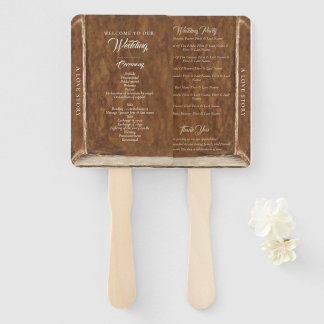 Éventail Vintage Love Story Fairytale Library Book Wedding
