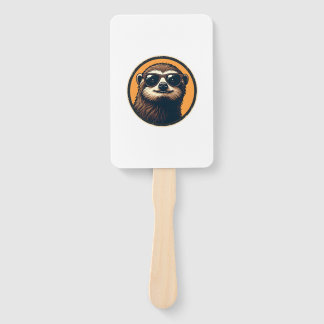 Éventail Vintage Sloth Sunglasses Retro Badge Art 2