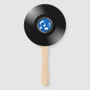 Éventail Vintage Vinyl Record Albums Design Hand Held Fan