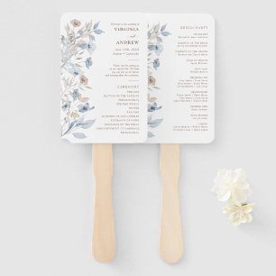 Éventail Watercolor Boho Wedding Programme