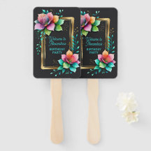 Watercolor Flowers - Golden Frame 34 + your text