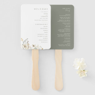 Éventail Whimsical Fleur sauvage Wedding Programme