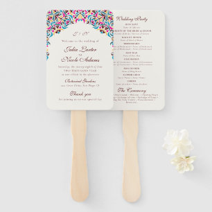Éventail Whimsical Luxury ivoire Floral Style Mariage front