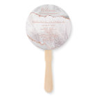 White & Rose Gold Agate Programme de cérémonie des