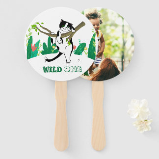 Éventail Wild One Kitty Chat Kitten 1er Invitation annivers