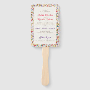 Éventail Wild Rose Woods Exotic Flower Garden Mariage