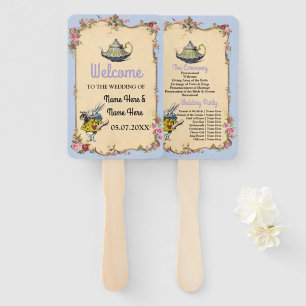 Éventail Wonderland Rabbit Wedding Programme de mariage Ven