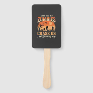 Éventail Zombies Drôles de Halloween Nous Pourchassent Desi