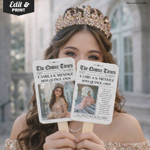 Éventails pour Quinceañera, Journal pour 15 ans d'