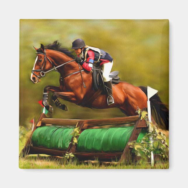 Eventer - Horse Art Magnet (Front)