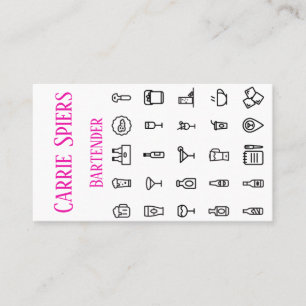 Events Bartender Business Card