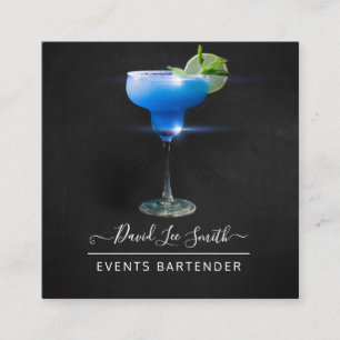 Events Professional Barman Square Business Card