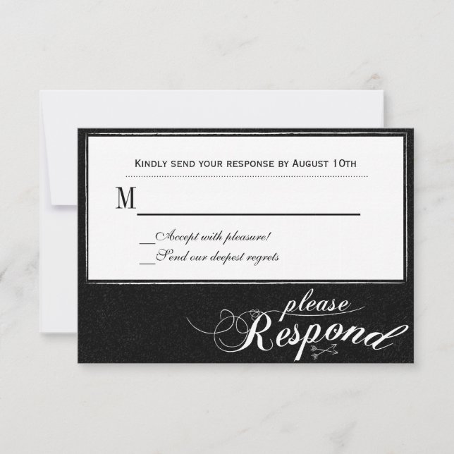 Ever After Chalkboard Response Card (Front)