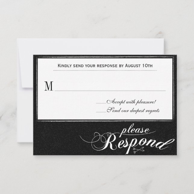 Ever After Chalkboard Response Card (Front)