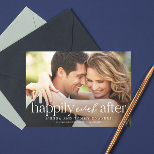 Ever After Editable Colour Wedding Announcement