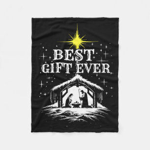 Ever Christmas Cool Jesus Nativity Scene Christian Fleece Blanket