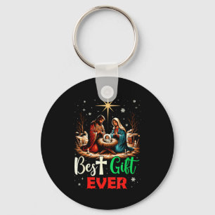 Ever Christmas Cool Jesus Nativity Scene Christian Keychain