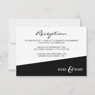 Ever & Ever Black Angle - Reception Invitation