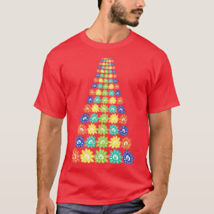 Ever Increasing Rows of Smiley Face Daisy Flowers T-Shirt