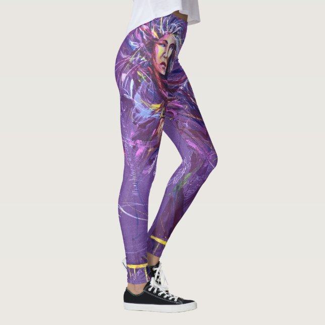Ever Mighty You & I leggings by artist Dana Tiger (Right)