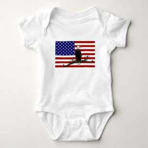 Ever Vigilant Bald Eagle Baby Bodysuit