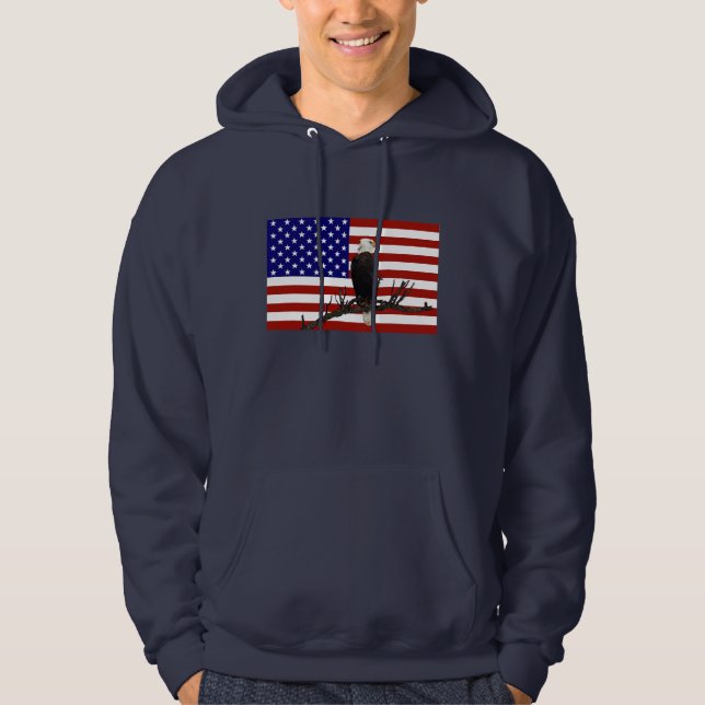Ever Vigilant Bald Eagle Hoodie (Front)