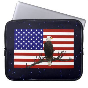 Ever Vigilant Bald Eagle Laptop Sleeve