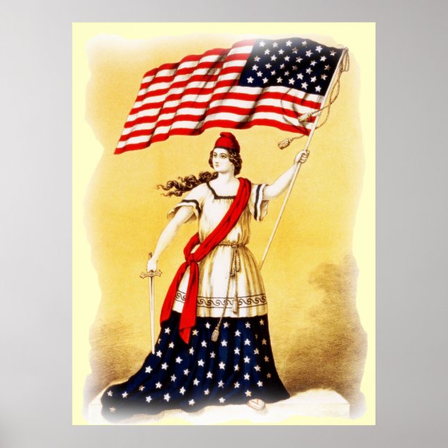 "Ever Vigilant" Vintage Patriotic poster (Front)